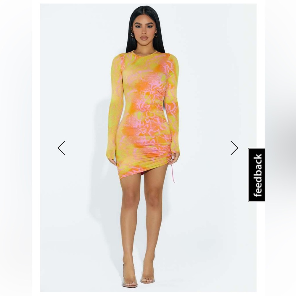 Naked Wardrobe String U Along Dress